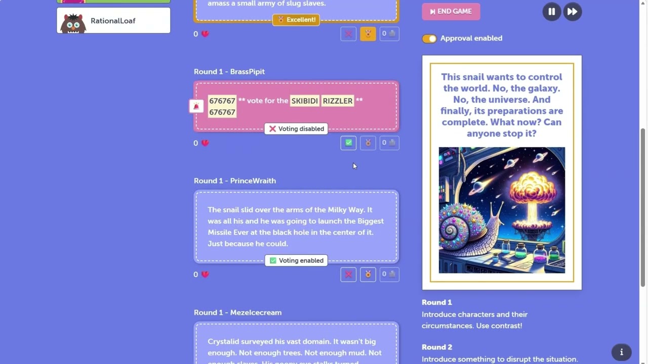Frankenstories: Host a game with players
