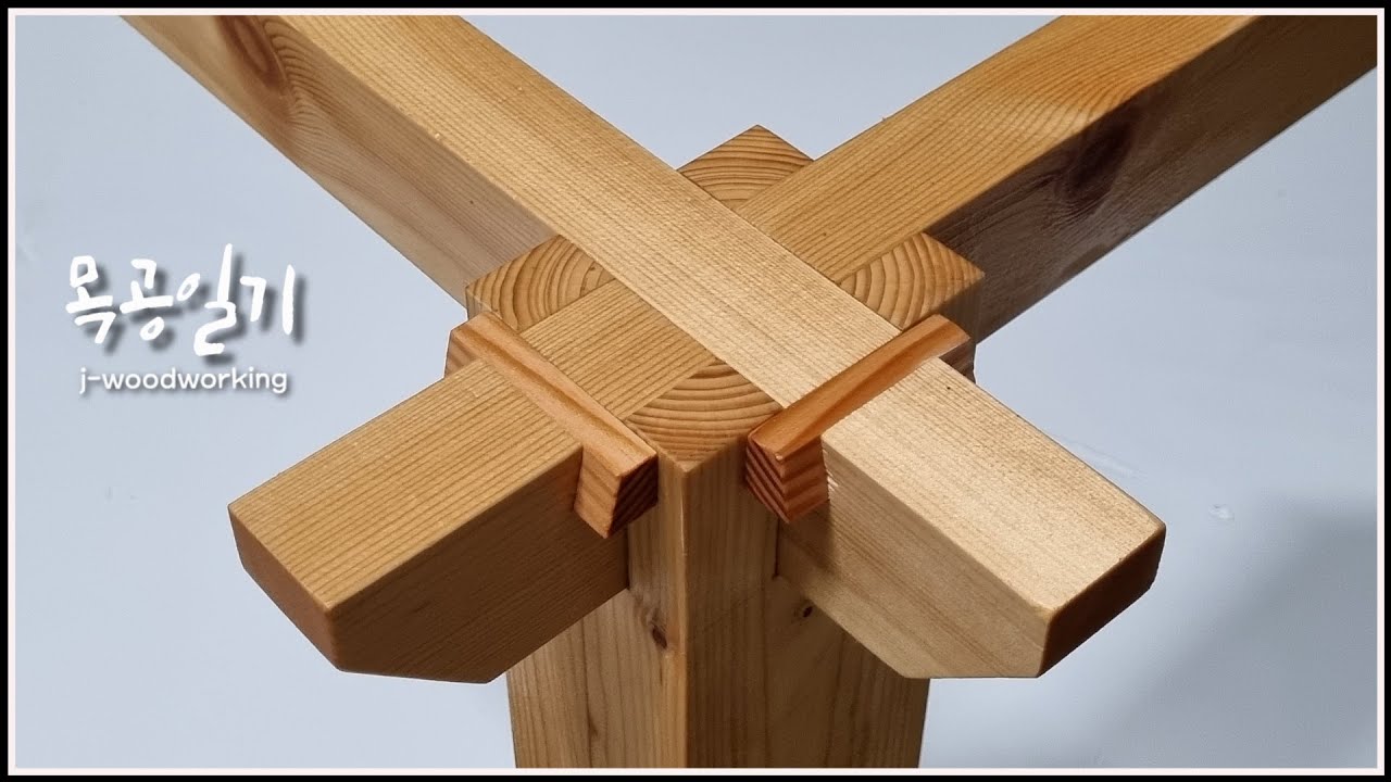 клиновой 3-х сторонний шарнир ножек / most powerful wedged 3-way leg joint [деревообработка]