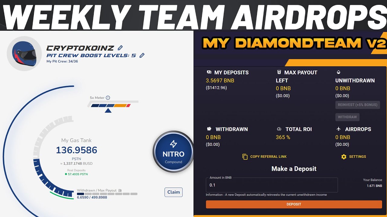 PISTON TOKEN & MY DIAMOND TEAM V2 *WEEKLY AIRDROP*