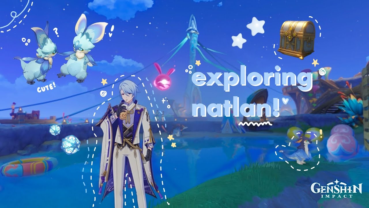 exploring natlan! ୧ ‧₊˚ 🎐 &sdot; ☆ | cozy genshin impact gameplay