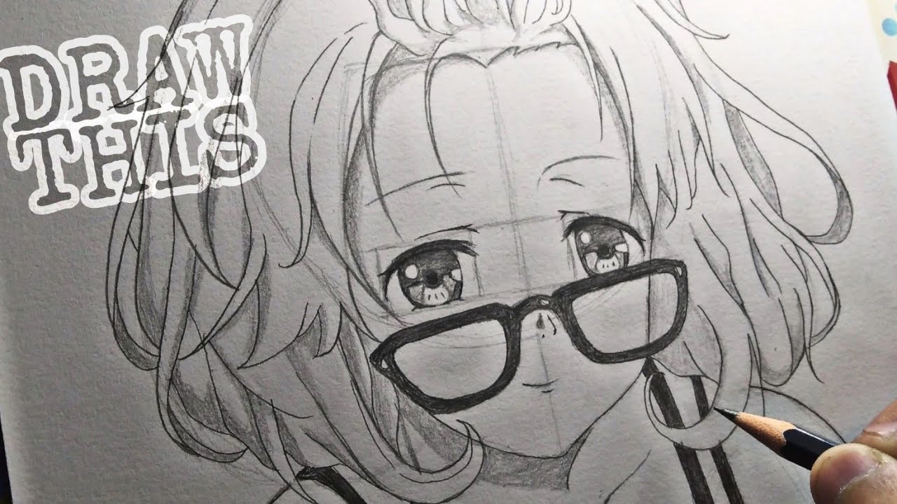 How To Draw an Anime Girl with Glasses [Mirai Kuriyama]【タイムラプス】栗山未来の描き方