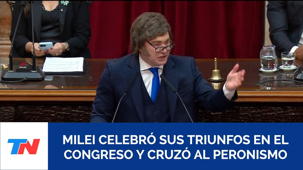 Milei resaltó sus triunfos y cruzó al PJ: 
