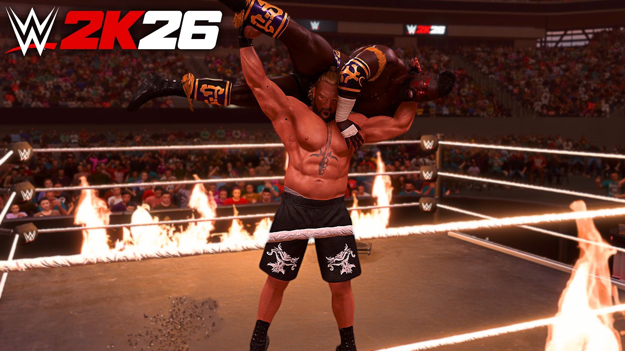 WWE 2K26 - Brock Lesnar vs Oba Femi - 🔥Inferno Match🔥