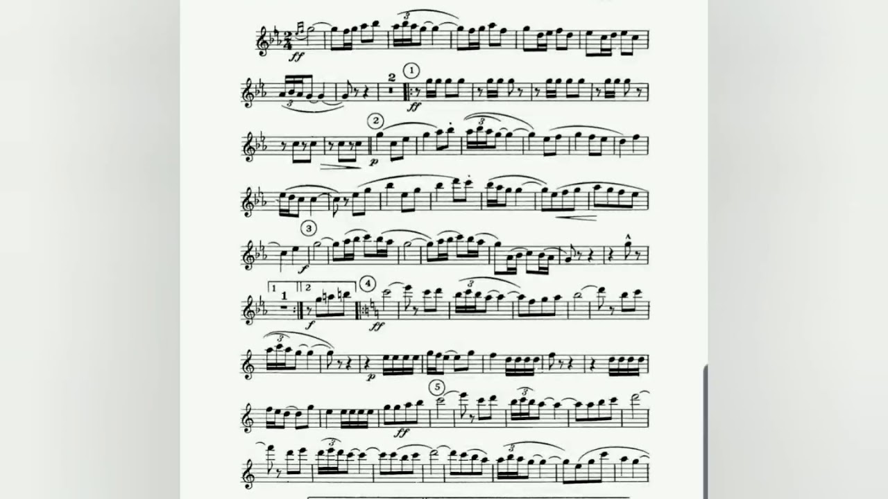 El Caballero March  1st Bb Flat Clarinet Parts