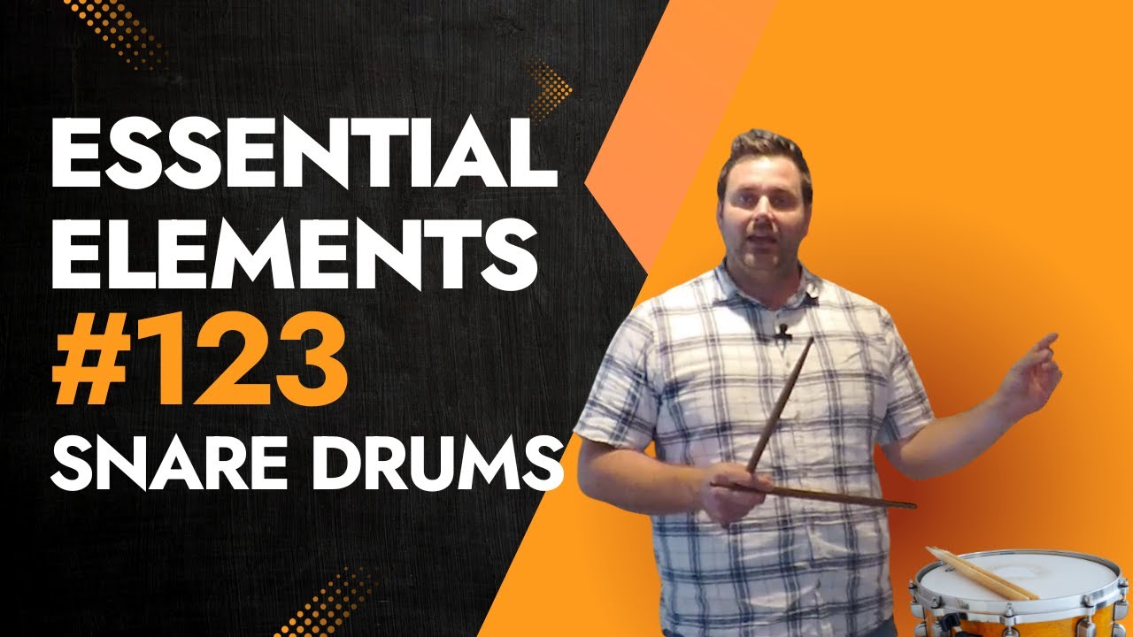 Exercise 123 Snare Drum Tutorial from Essential Elements Percussion Book 1