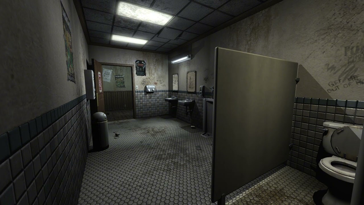 Prey - 2006 - 1 Hour of Dank Restroom Ambience - ASMR