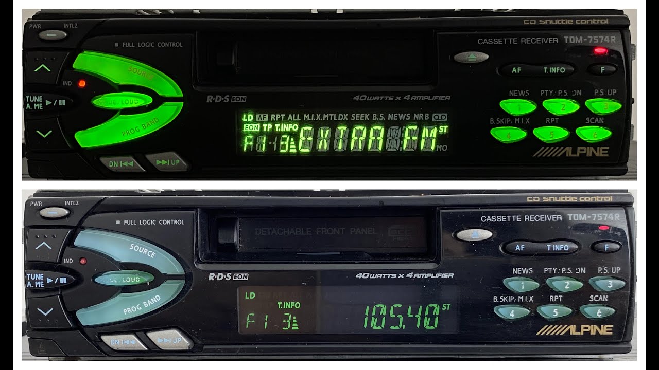 1990s Alpine TDM-7574R Car Cassette Radio Player / Testing