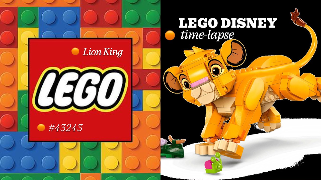 LEGO Disney Simba Build 🦁✨ Unboxing, Timelapse & Final Reveal! #lego #timelapse #disneylego