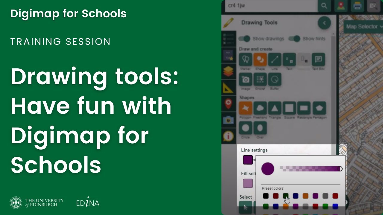 Drawing tools: Have fun with Digimap for Schools