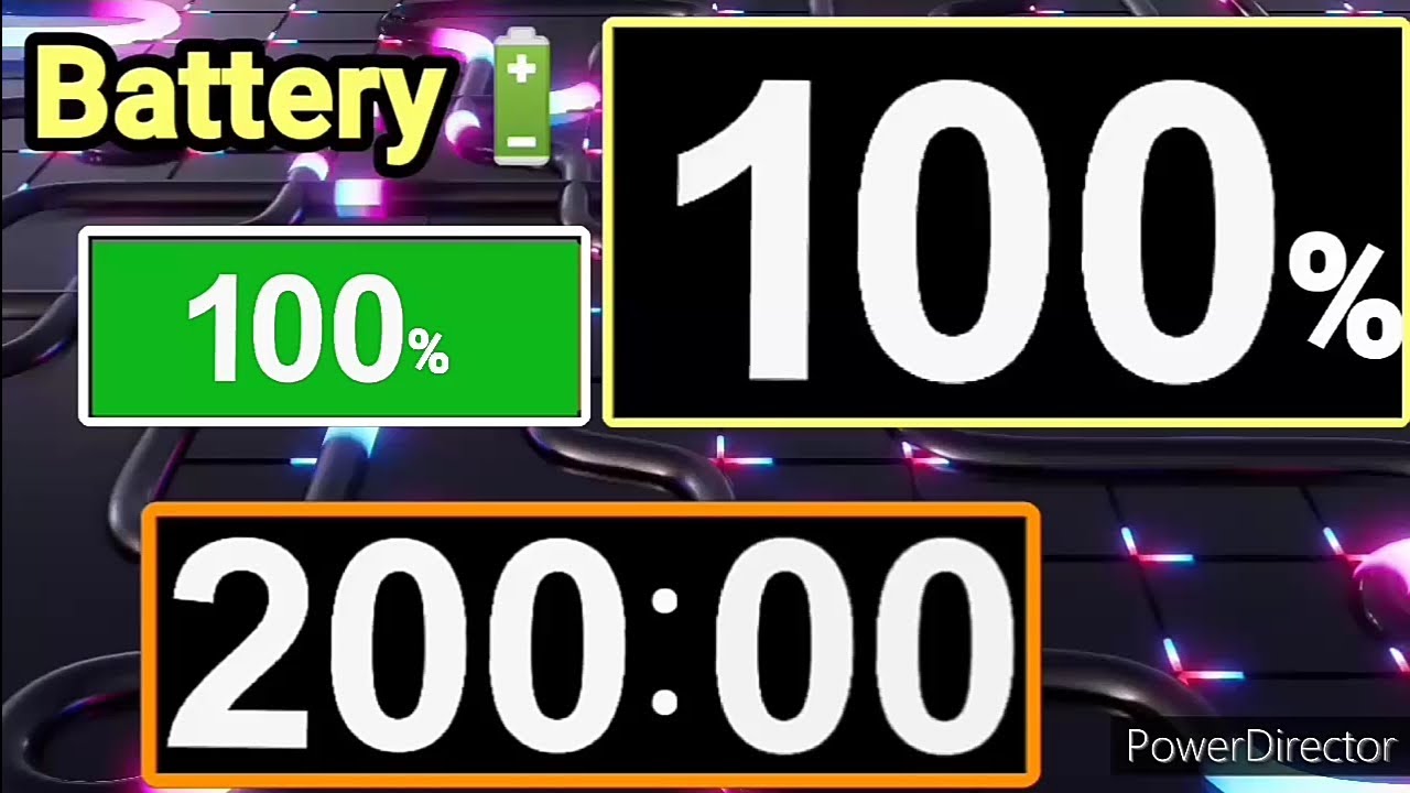 200 Seconds Countdown (Battery from 100% - 0%) BBC World News Countdown 2013 Speed 0.50x Version