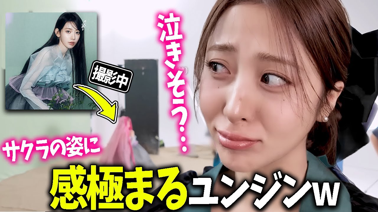 【LE SSERAFIM】美しすぎるサクラを見て涙腺がおかしくなるユンジンｗｗｗ【日本語字幕】