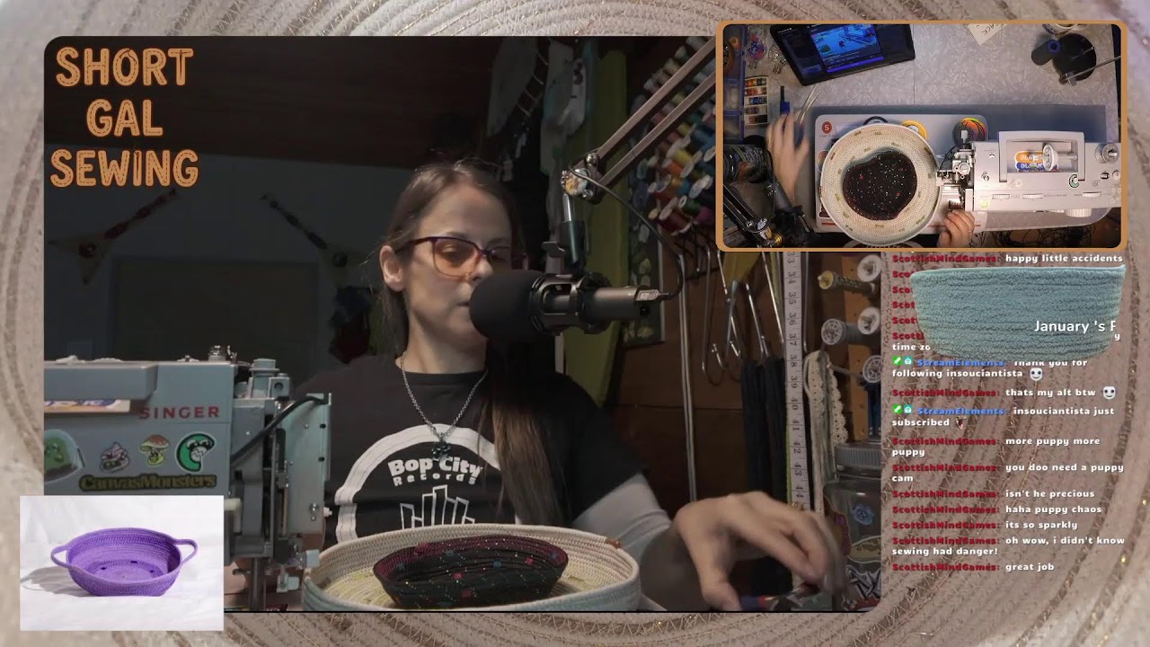 Sewing a bigger rope basket today & then some smaller galaxy heart bowls.