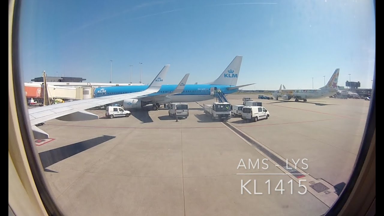 KLM KL1415 PH-BXU Boeing 737-800 AMS - LYS 05.05.2016