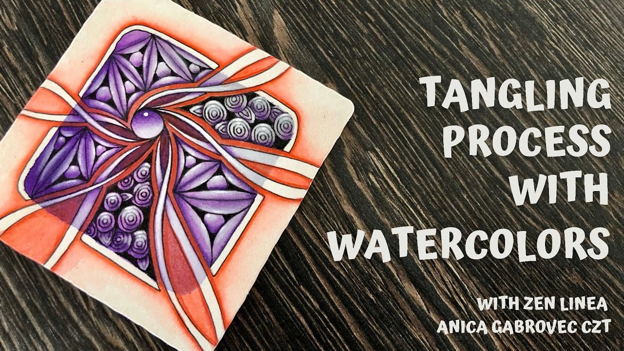 Tangling Process with Watercolors