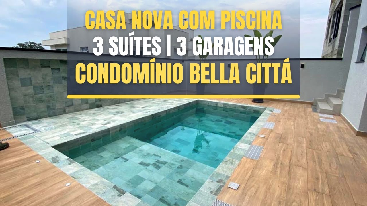 Casa nova com piscina à venda no Condomínio Bella Cittá - Fazenda Rodeio (SP)