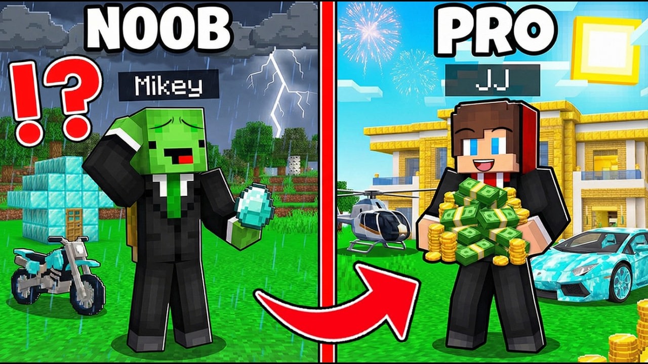 JJ And Mikey MILLIONAIRE Challenge : NOOB VS PRO in Minecraft - Maizen Challenge