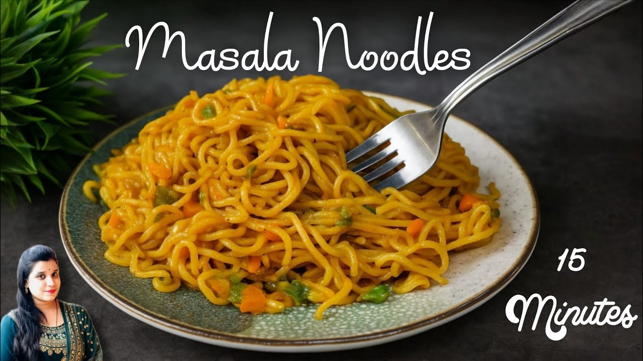ବଜ଼ାର ଭଳିଆ ଭେଜ୍ ମସଲା ନୁଡଲସ୍- Masala Noodles Recipe in Odia | Homemade Spicy Noodles...