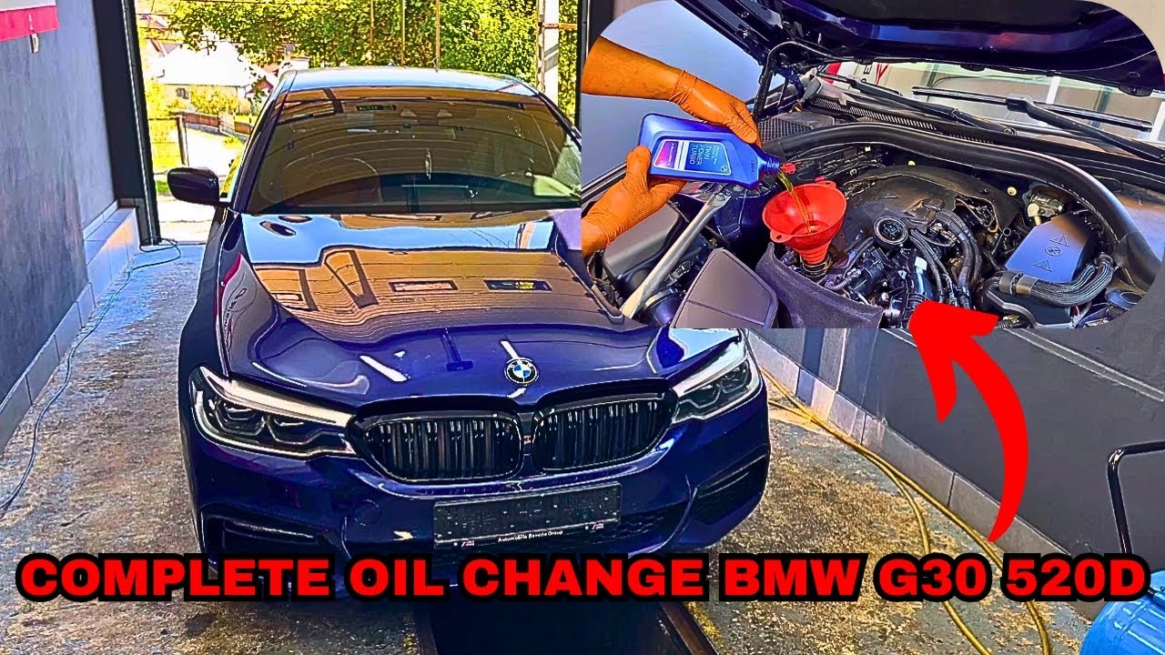 ПОЛНАЯ ЗАМЕНА МАСЛА И ФИЛЬТРОВ НА ДВИГАТЕЛЕ BMW 520D G30/31 B47!