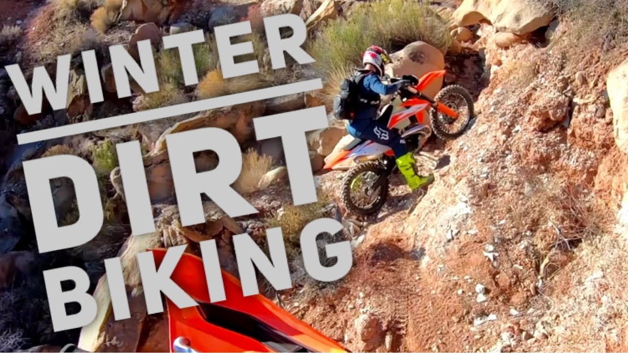 Dirt Biking out in the desert [Winter dirt biking]