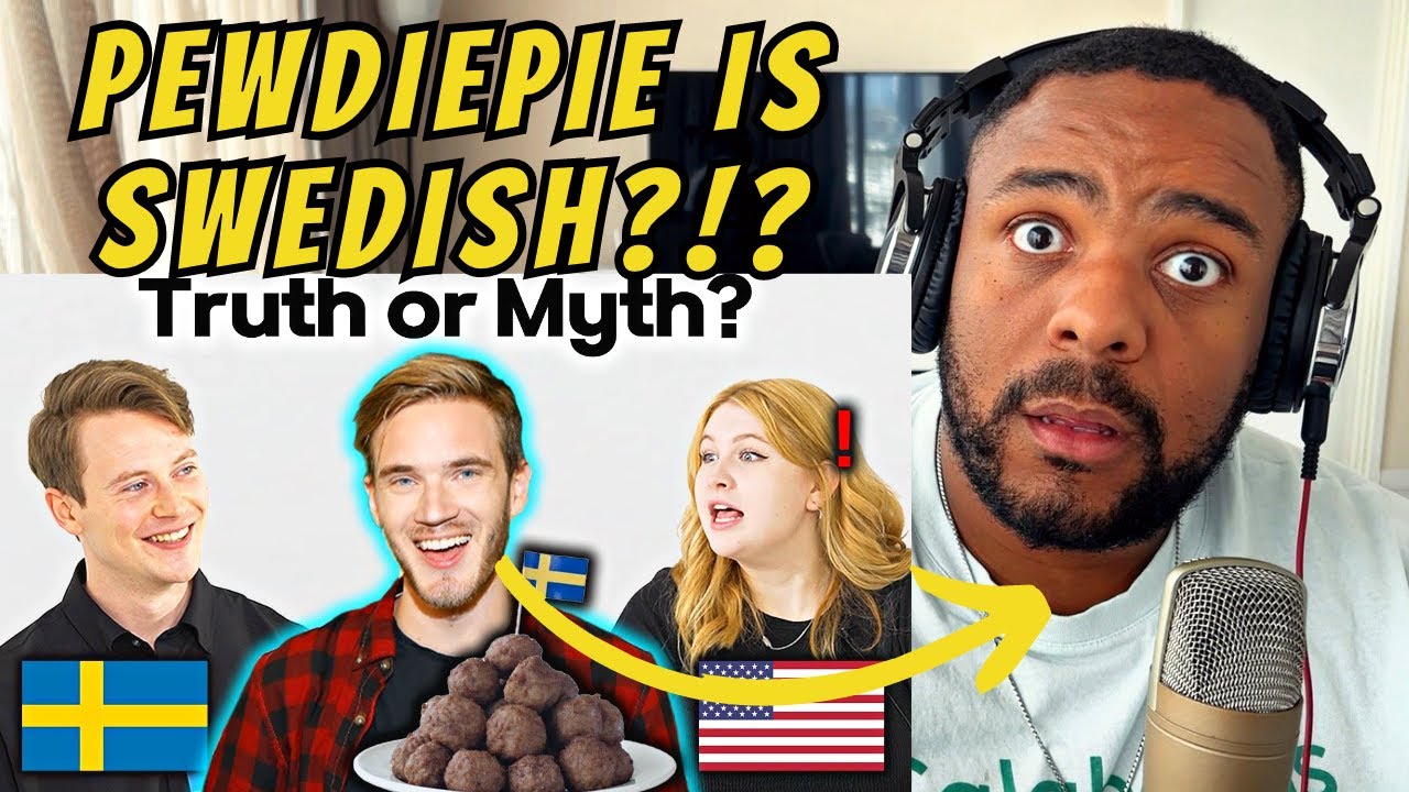 Brit Reacts to American girl and Swedish guy Reacting to Swedish stereotypes!