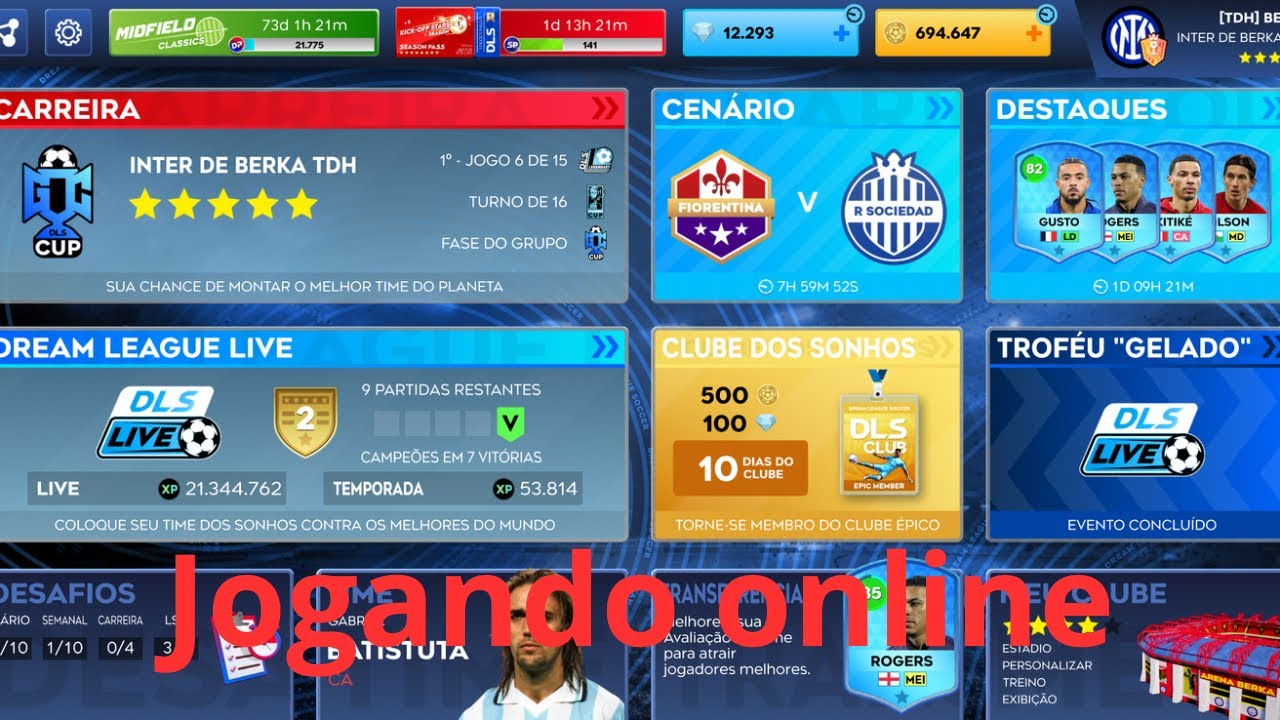DLS 26| Jogando ão vivo 🚨✅