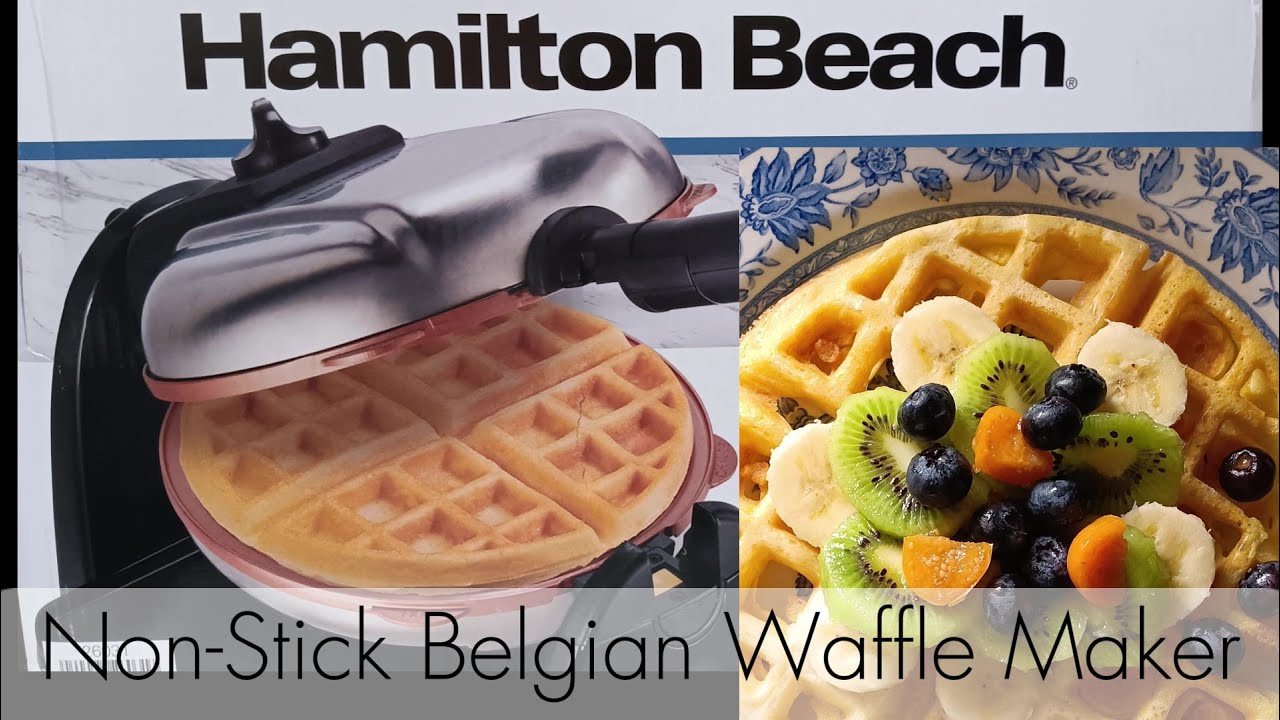 Hamilton Beach Flip Belgian Non-Stick Waffle Maker With Removable Plates