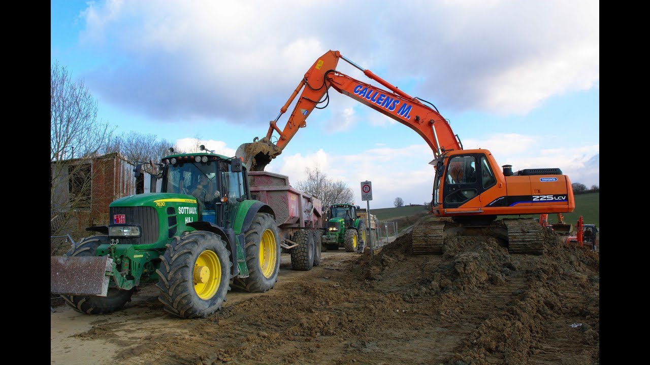 Transport de terre | Doosan 225 LCV, 140 LCR et 62R | John Deere 7430 & 7530 | Fendt 916
