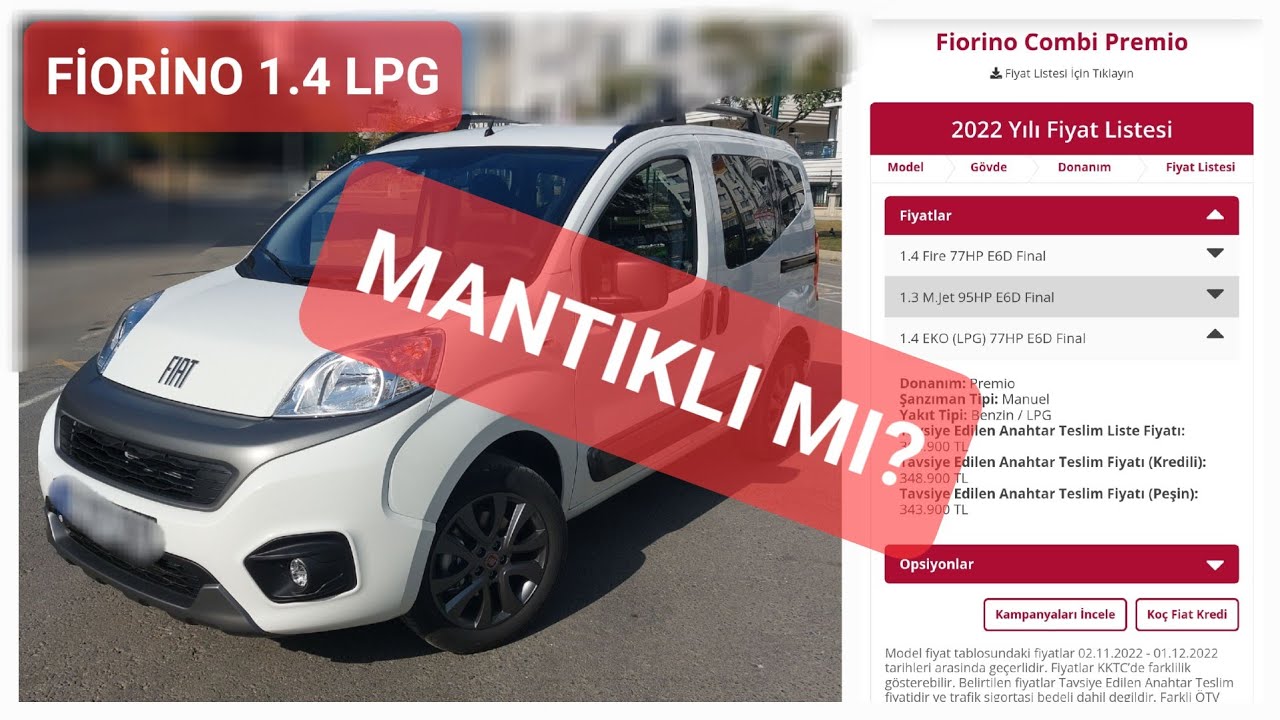 YAKIT CİMRİSİ, TÜRKİYE'NİN EN UCUZ SIFIR ARACI FİORİNO 1.4 LPG Lİ