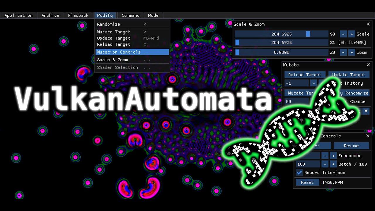 VulkanAutomata: Evolution of Cellular Automata (Alpha build)