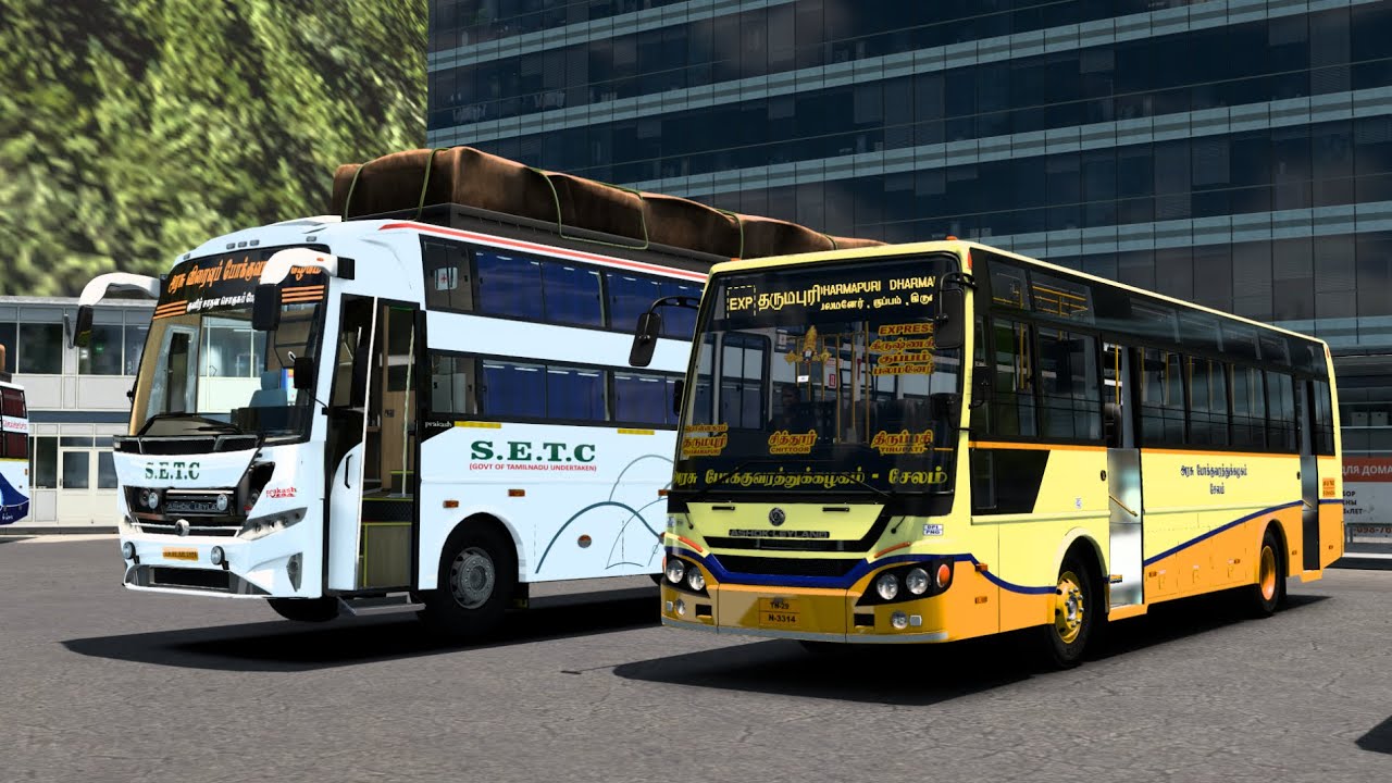 SETC VS TNSTC | Extreme Rash Drive on Village Road  | ETS2