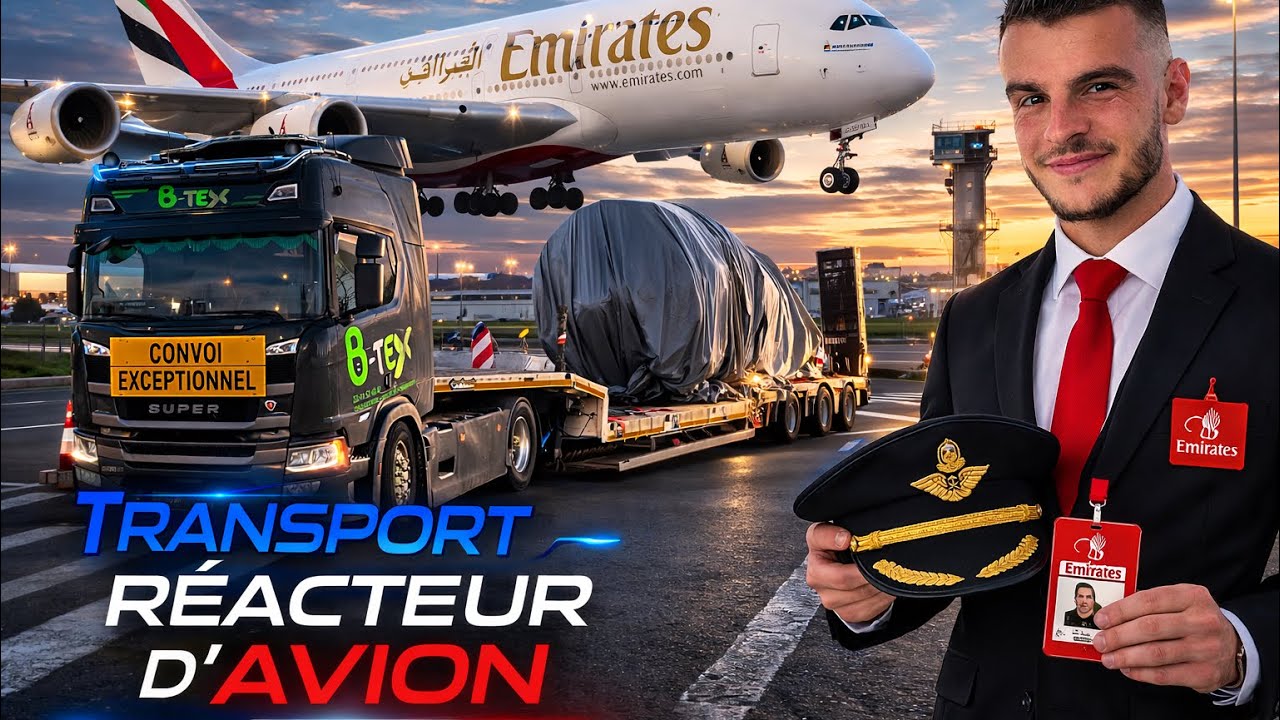 Je transporte un réacteur d'avion🚚✈️ #Truckvlog34