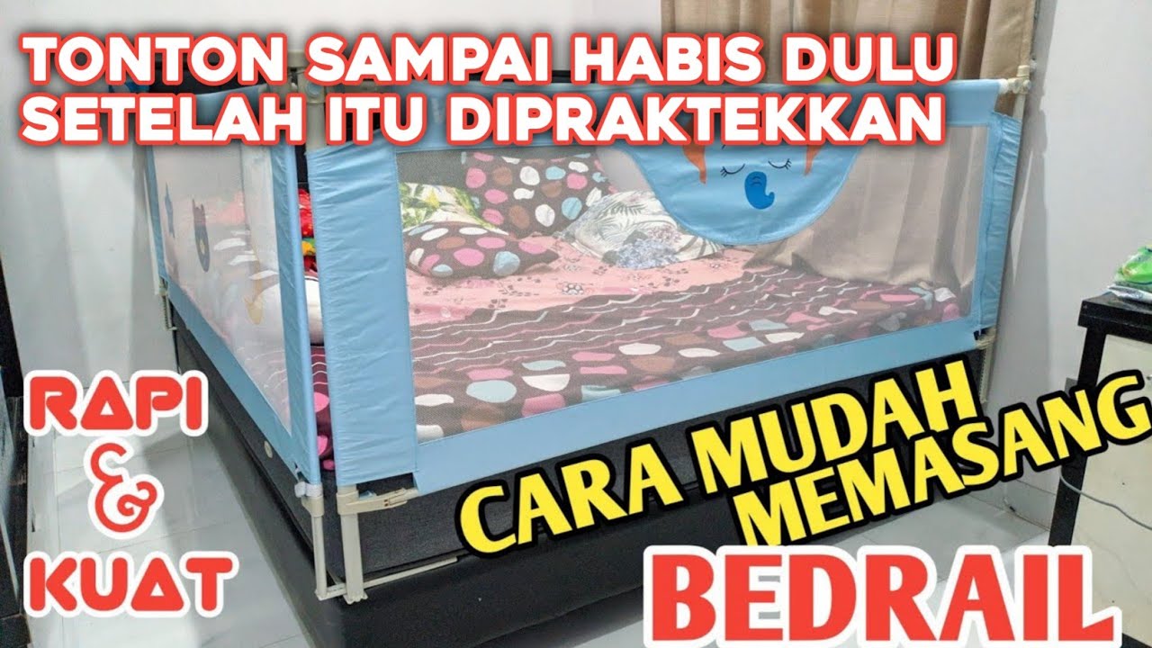 Cara Mudah memasang Bedrail baby V baby | Pembatas tempat tidur Bayi