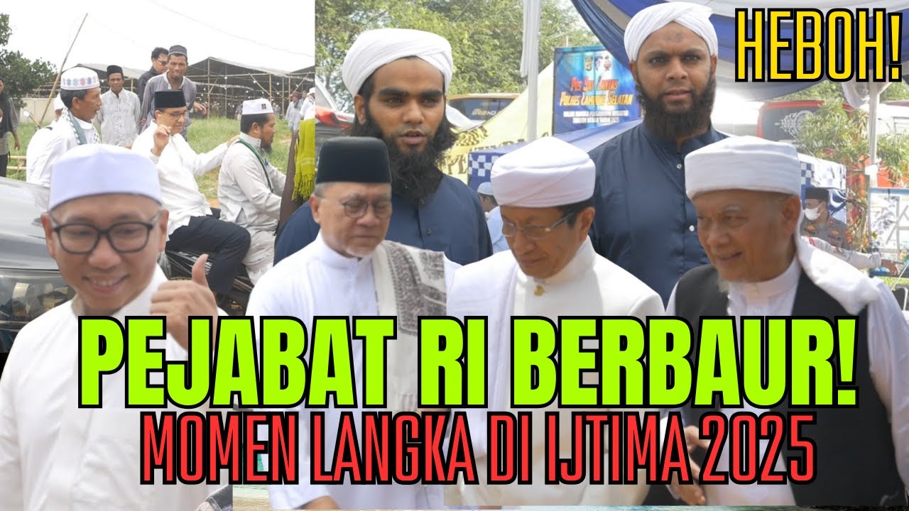 Momen Bersejarah! Para Pejabat RI Turut Ikut Duduk di Tengah Jamaah Ijtima Internasional 2025!