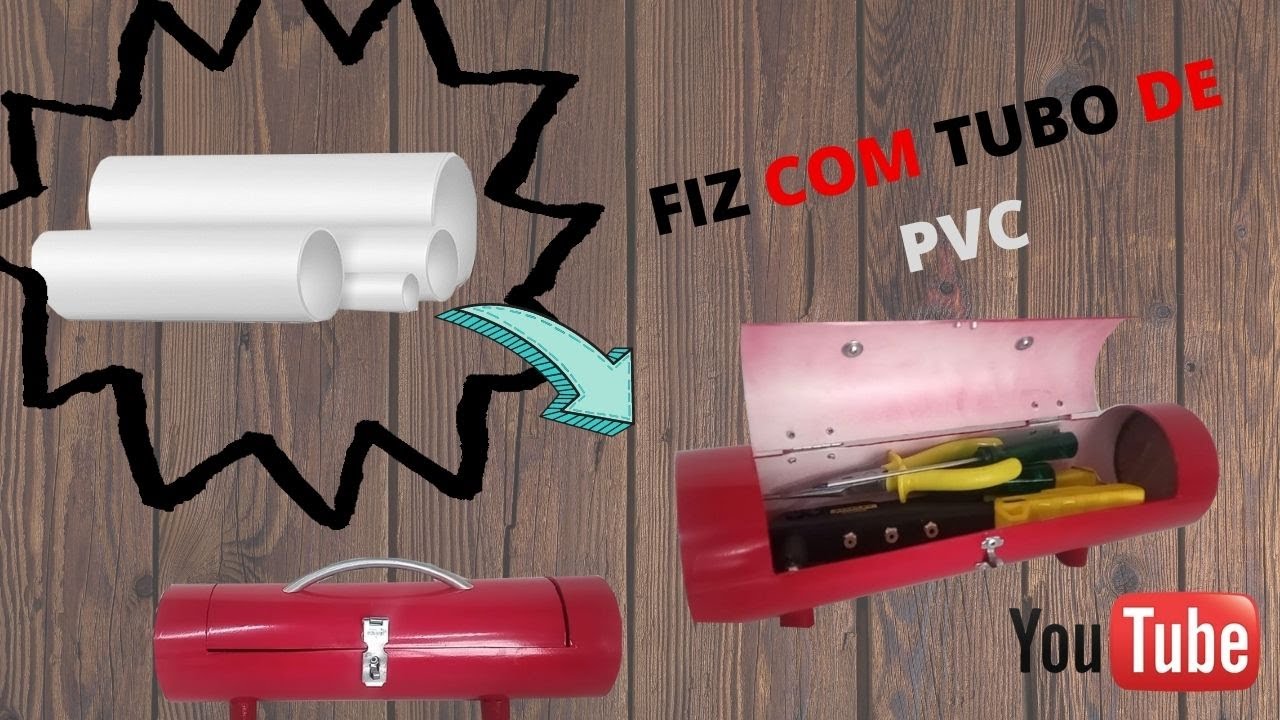 FIZ COM CANO DE  PVC - mini maleta de ferramentas, fa&ccedil;a a sua!