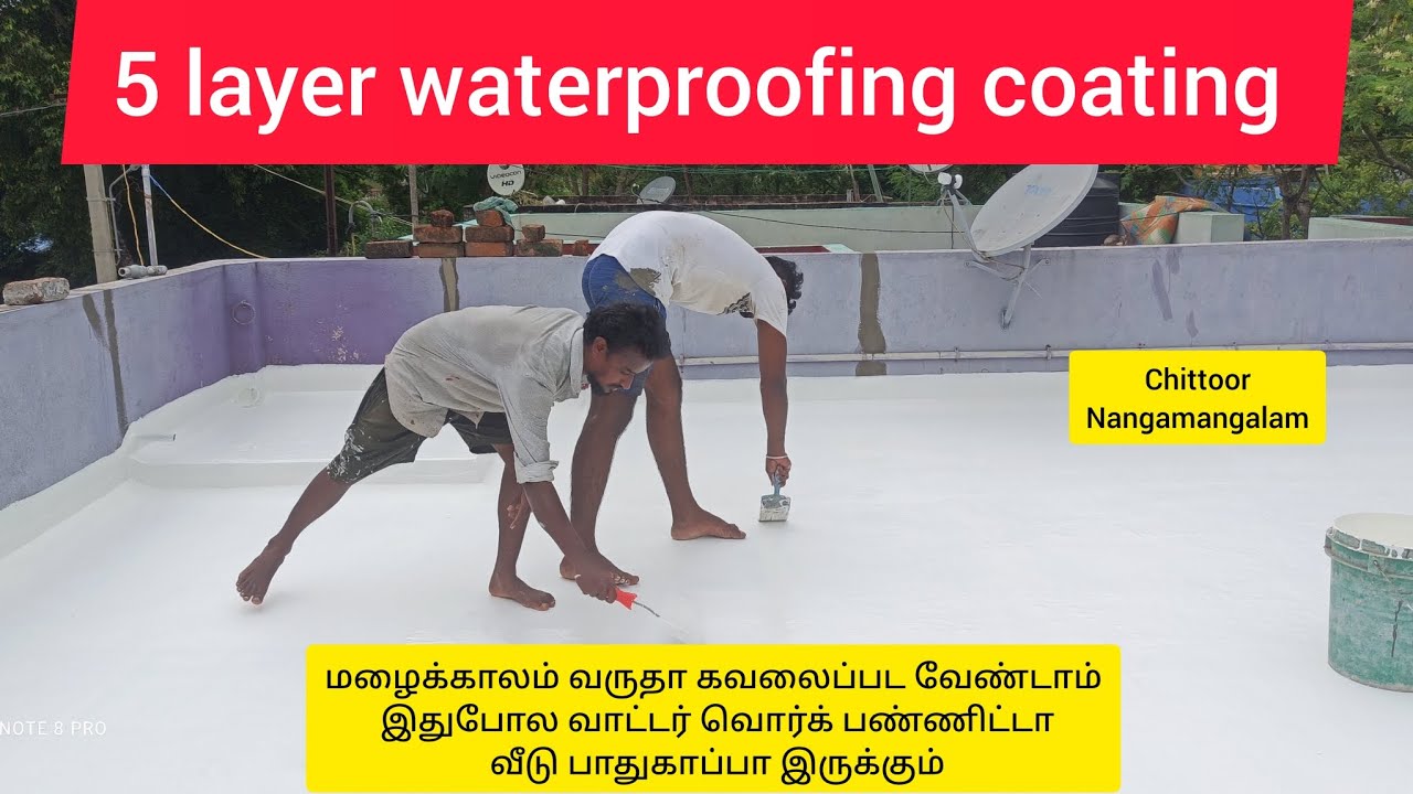 5 layer waterproofing coating for terrace | #bharath civil care | #construction | #dr fixit