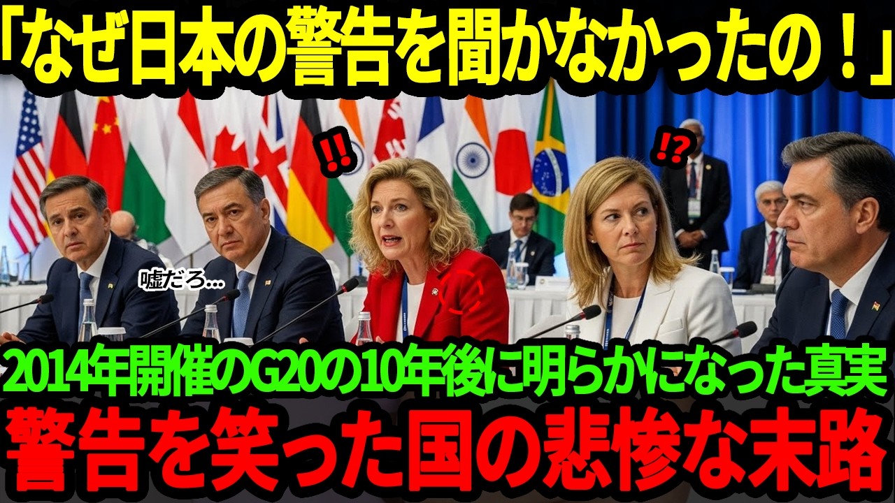 【海外の反応】「なぜあの時、日本の警告を笑ったんだ   」10年前にG20で却下された提案により世界が襲われた衝撃の結末とは