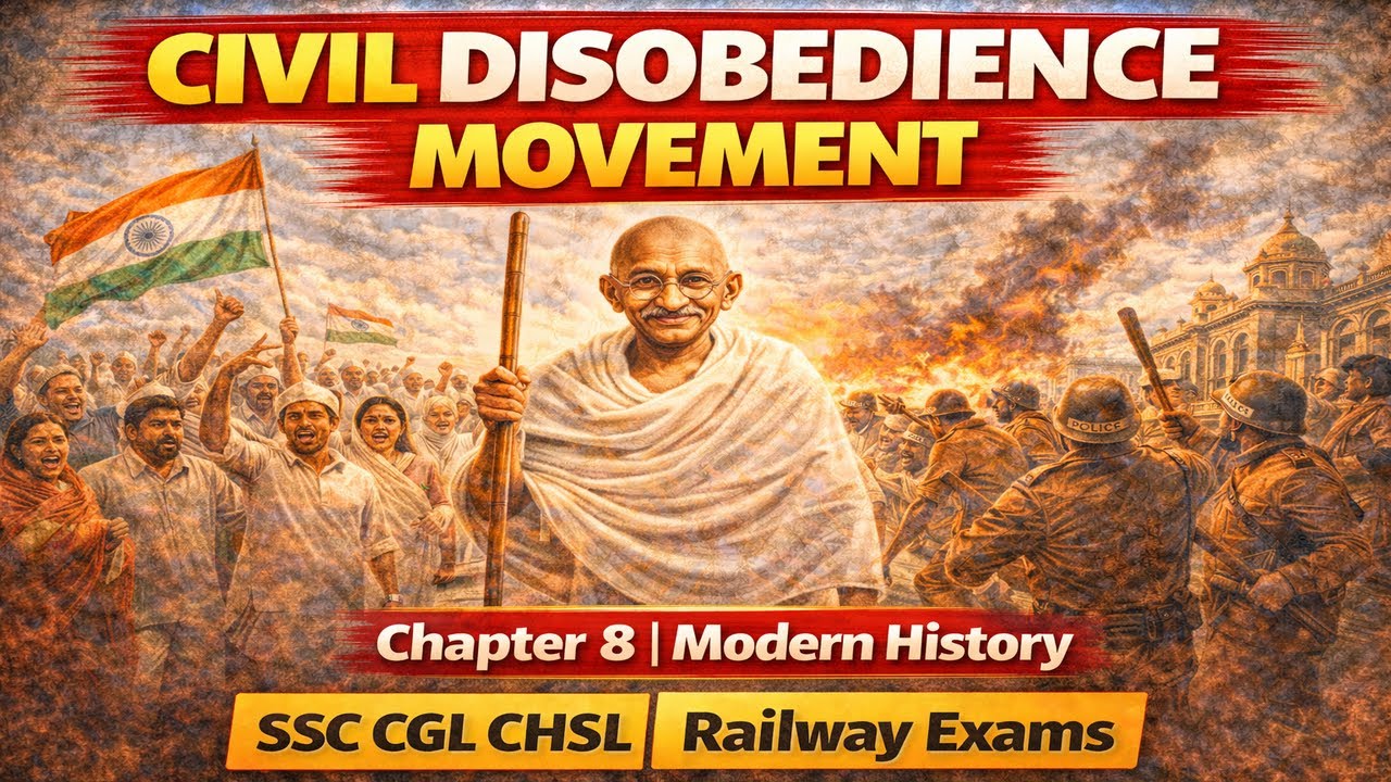 Civil Disobedience Movement | Chapter 8 Modern History | SSC CGL CHSL Railway Exams