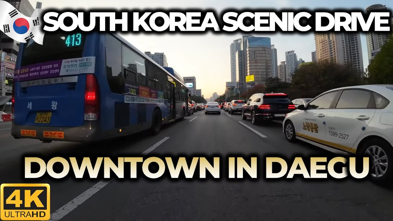 South Korea Scenic Drive in Daegu, 4K