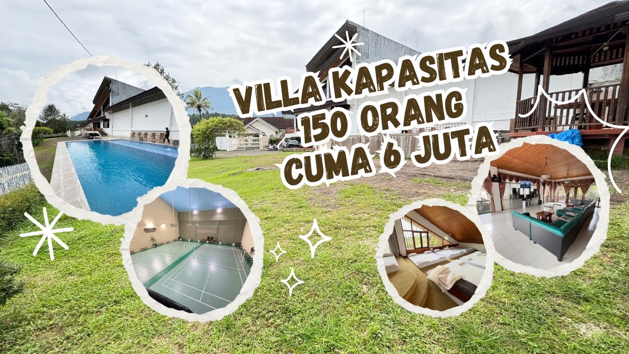 villa puncak kapasitas 150 orang harga murah fasilitas lengkap