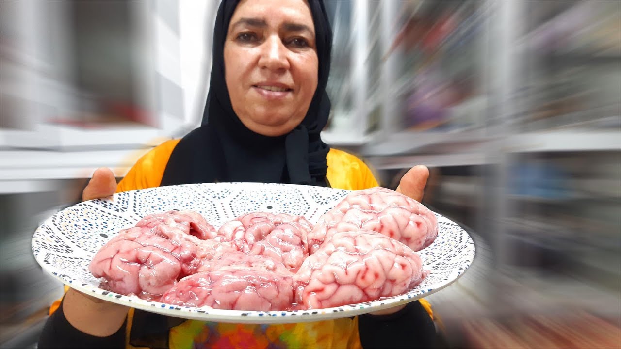 المخ تاع الخورف طريقة الطبخ و التقديم   أعتذر عن صوتي