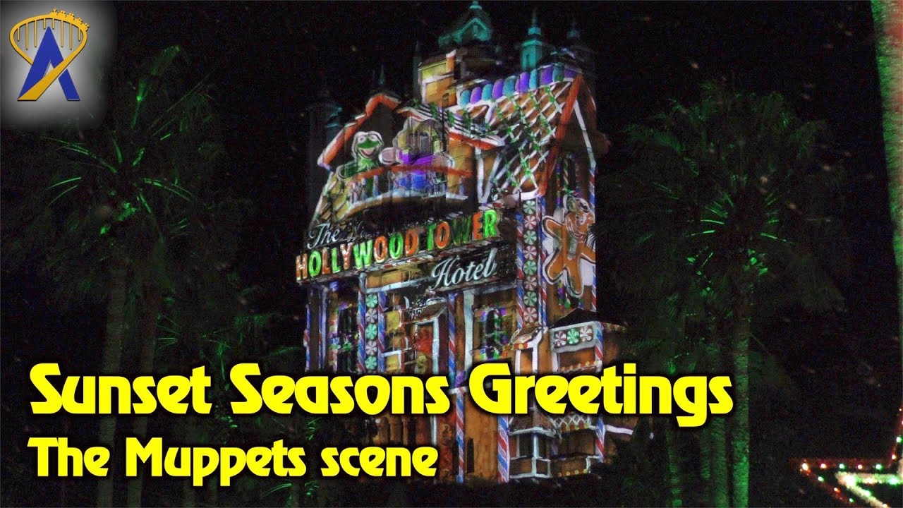 Gingerbread Tower in 4K - Sunset Seasons Greetings at Disney's Hollywood Studios