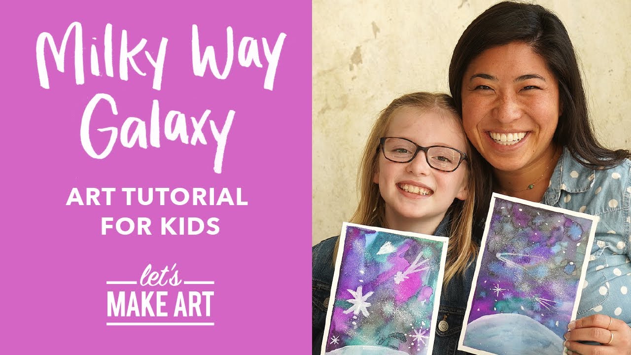 Milky Way Galaxy 💫 | Free DIY Kids Art Activity by Nicole Miyuki of Let's Make Art