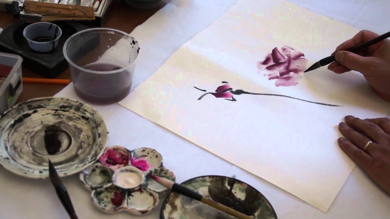 Painting Live Roses on Double Xuan Chinese Rice Paper(2/2)