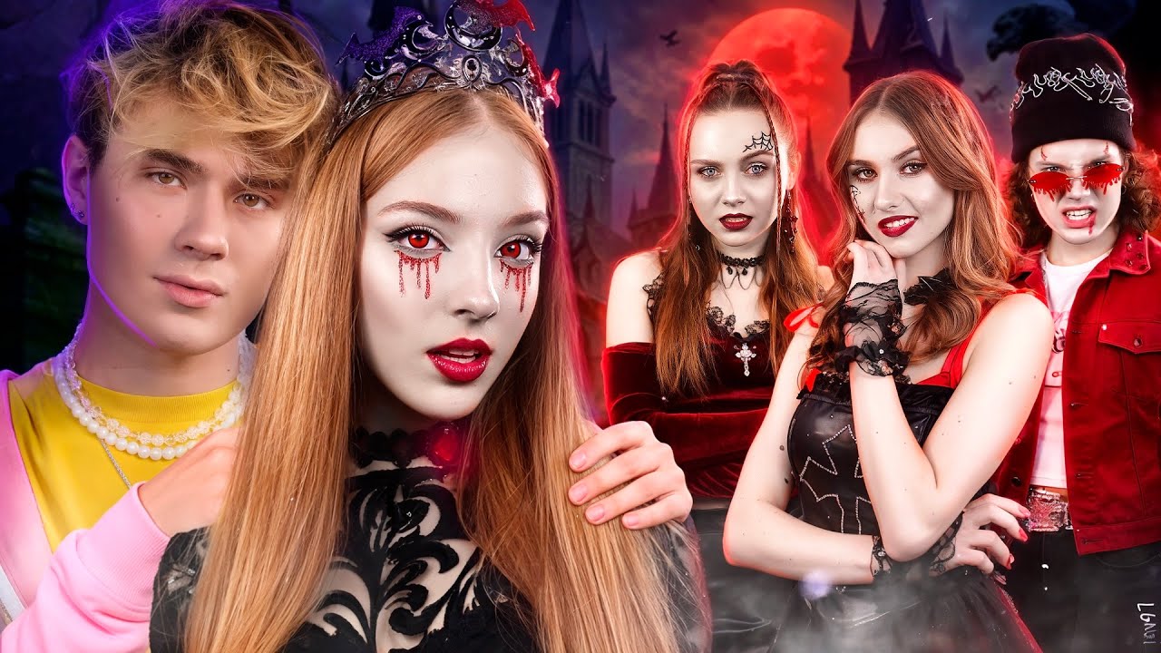 ¡Chica Vampiro en la Escuela de Humanos! Familia Vampiro en la Vida Real