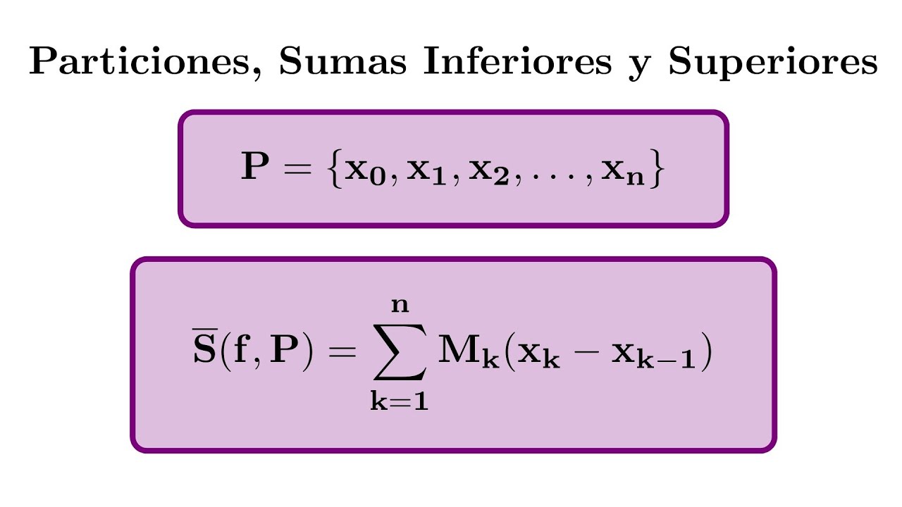 Definición de Partición, Sumas Inferiores y Superiores | Curso de Cálculo Integral