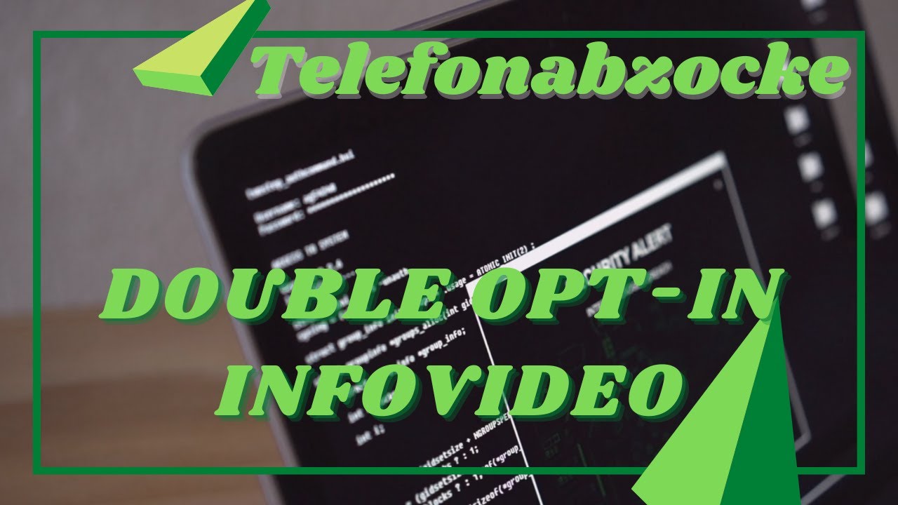 Double opt in - Infovideo