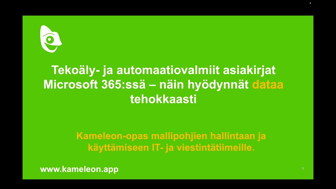 Tekoäly- ja automaatiovalmiit asiakirjat Microsoft 365:ssä – näin hyödynnät dataa tehokkaasti.