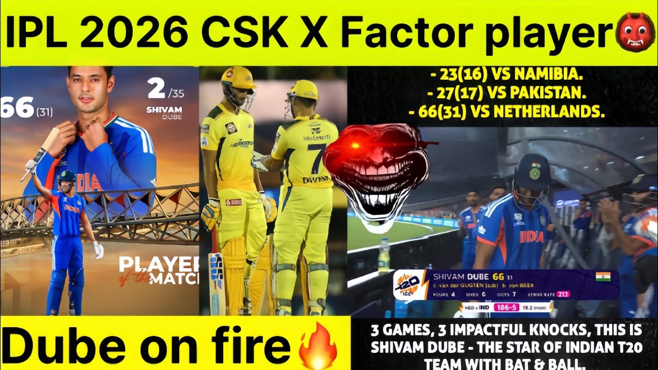 IPL 2026 CSK player Shivam Dubey on fire in t20 World Cup 🏆 | GOOD NEWS FOR CSK | #shivamdubey 
