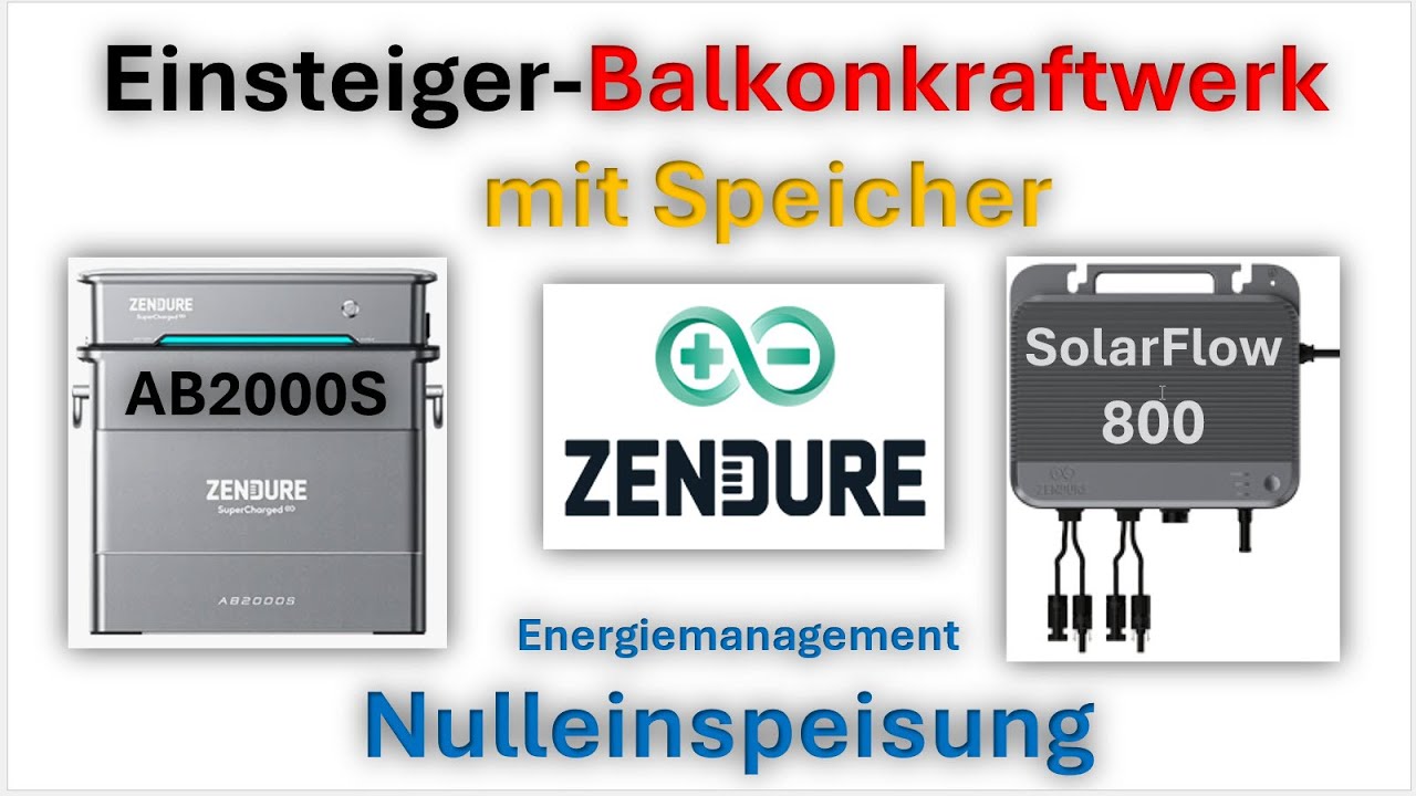 Balkonkraftwerk Zendure SolarFlow 800 mit Speicher / plug and play system / bidirektionale AC-Ladung