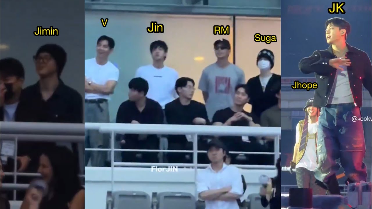 BTS RM, JIN, V, SUGA, JIMIN at JHOPE CONCERT 2025  in Seoul JK performing with JHOPE 비티에스 제이홉 콘서트